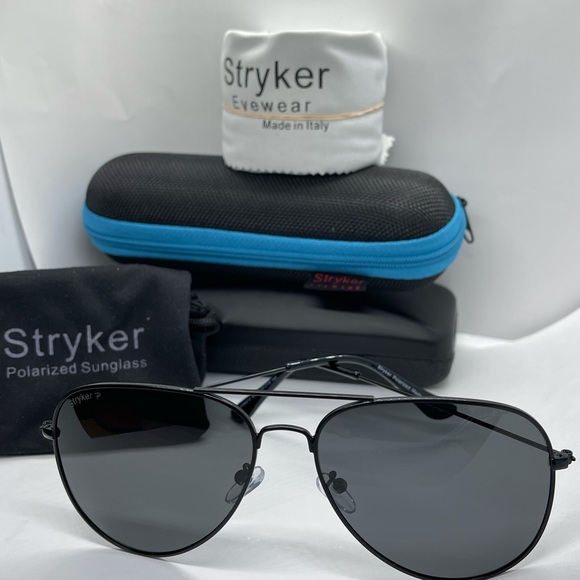 New Stryker Aviator Polarized Sunglass ST06212 Blk - Picture 5 of 9
